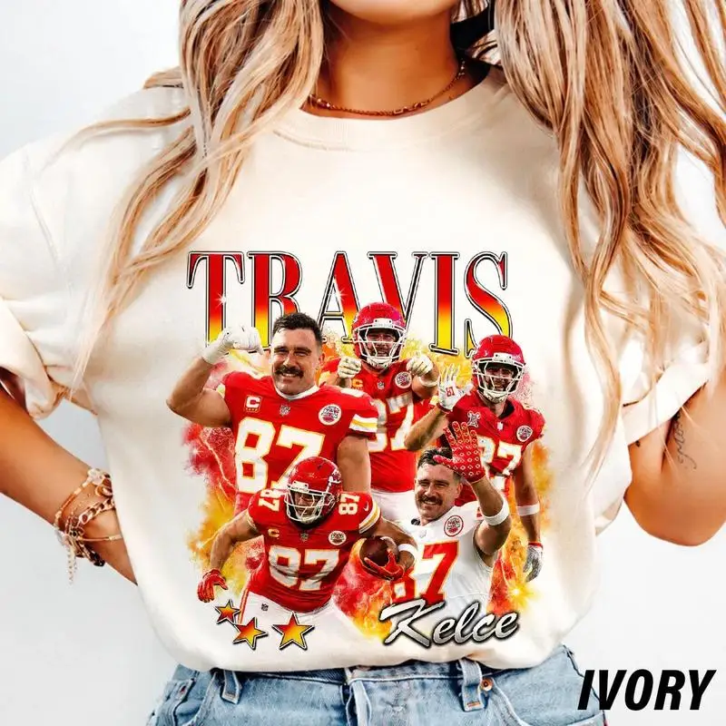Women's Men's T-shirt, #TravisKelcee Comfort Colors Shirt, Kelce Football Shirt,Vintage Football Graphic Tee, Game Day Fan Gift, youth clothing, men's stuff, kids clothing boys, streetwear