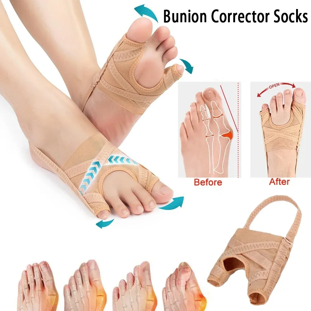Adjustable Breathable Toe Corrector Sports Socks