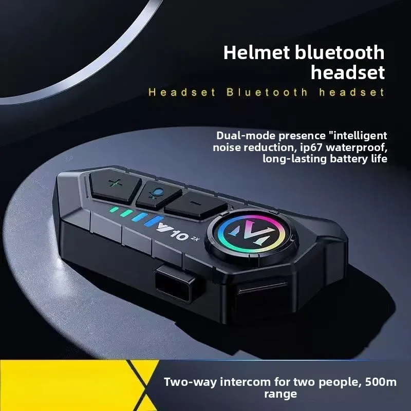 

Y10 Helmet Wireless Bluetooth Headset 500 2-person Intercom Intelligent Voice Helmet Headset Long Battery Life Soft Microphone