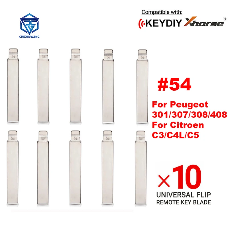 

10pcs #54 HU83 Folding Flip Uncut Key Blade Fob Car Key Blank for Peugeot 308/307/301/408 Citroen C5/C4L/C3