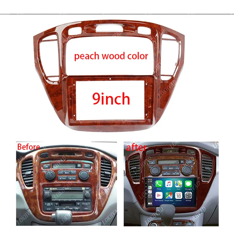 For 2000-2007 TOYOTA HIGHLANDER 9INCH Car dvd radio Android Host speaker decoder cd MP3 MP5 fascia audio video frame Radio panel