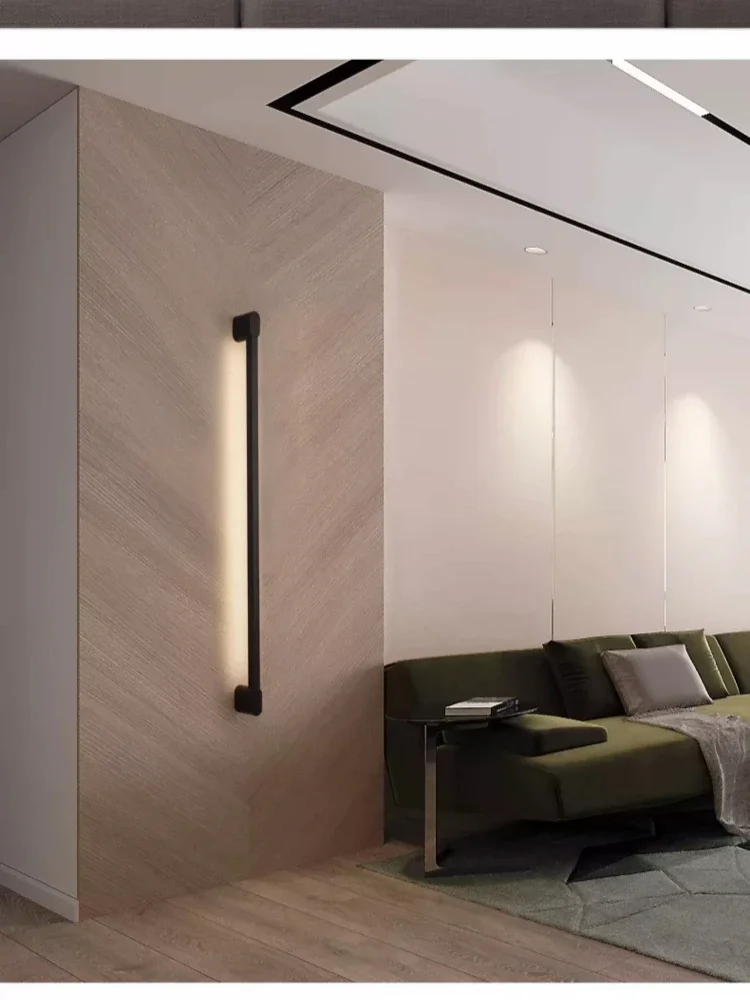 Nordic Minimalism Design Wall Lamps Modern Aluminum Long Rotatable Led Lights Indoor Living Room Restaurant Bedroom Home Fixture
