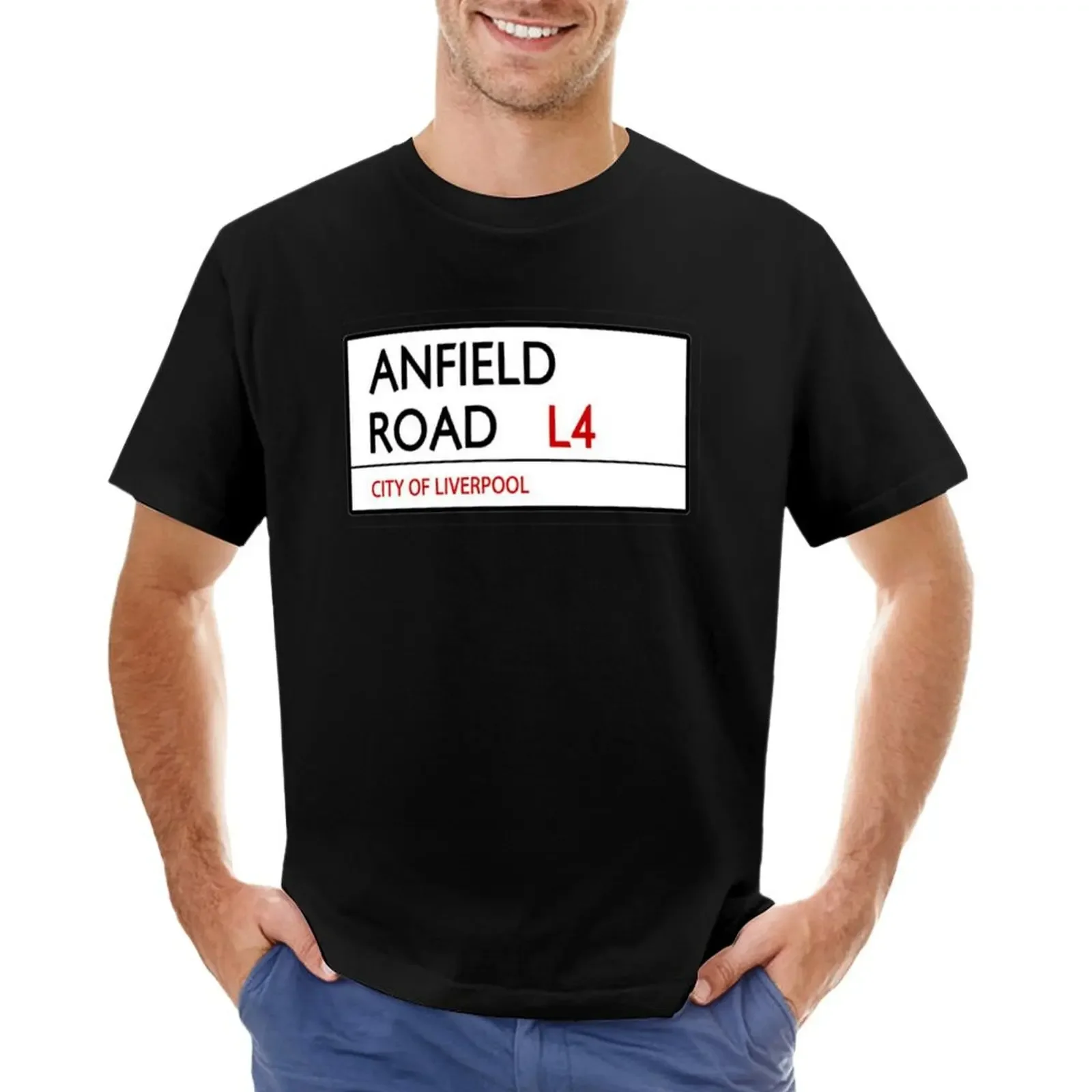 Lfc Anfield road T-shirt oversized plus sizes aesthetic clothes for men pack Short Sleeve Outfits vintage mens designer clothes