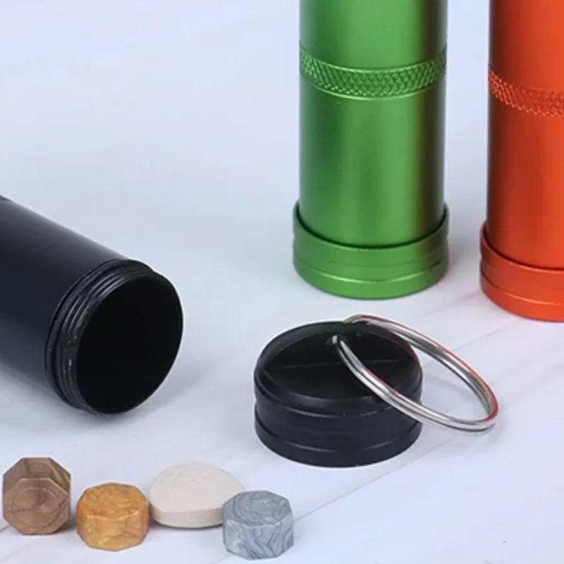 1PC Mini Waterproof Capsule Seal Bottle Outdoor EDC Survival Pill Box Tank Case