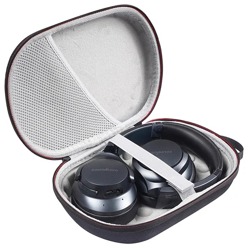 El más nuevo estuche rígido de EVA para almacenamiento de viaje al aire libre, funda de transporte para auriculares Soundcore de Anker Life Q45 Q30 Q35 Q20 Q20 +