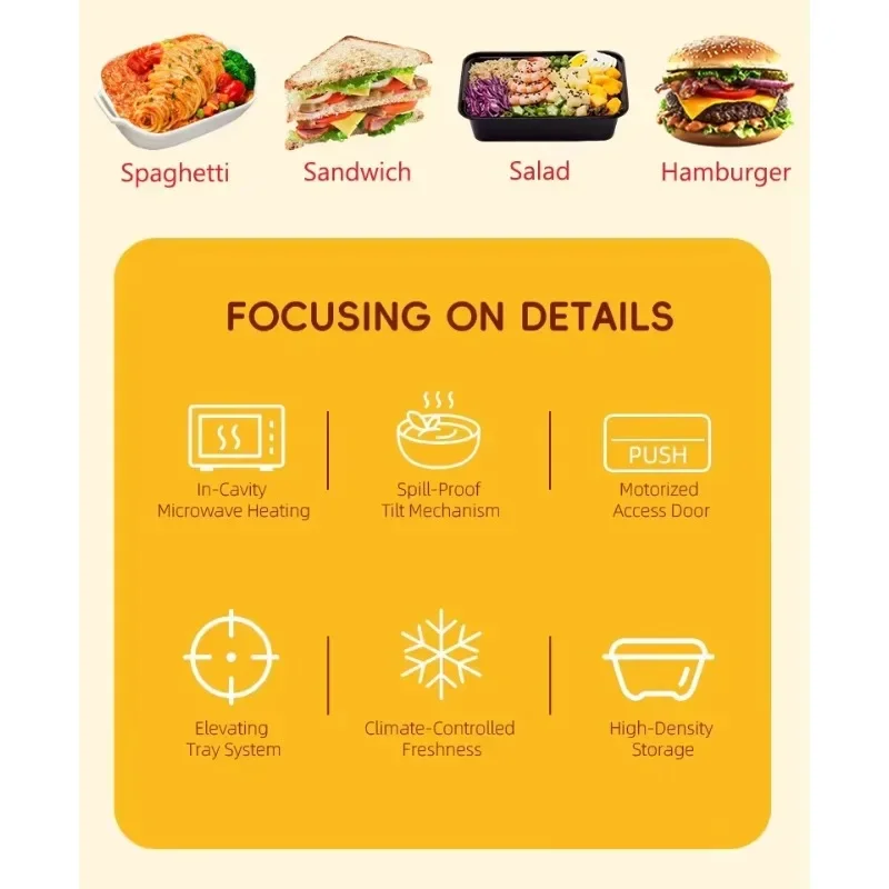 FL Supplier Ready to Eat Food Meals Vending Machine Hot Food Vending Machine for Ready Meals With Heating Function