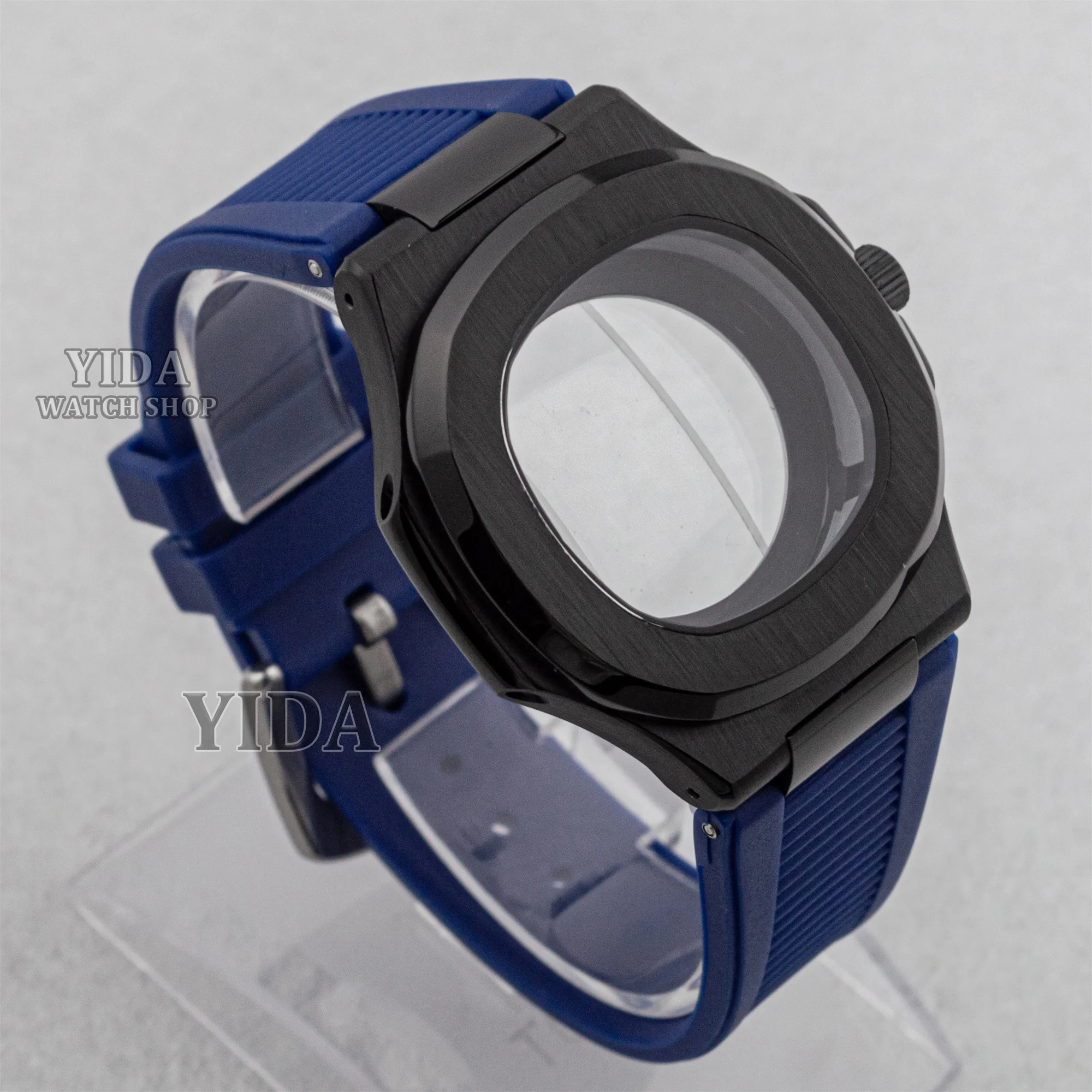 

41mm NH35 Watch Case Band 25MM Genuine Leather Bracelet 10ATM Waterproof For Nautilus NH35 Automatic Movement Modified Accessory
