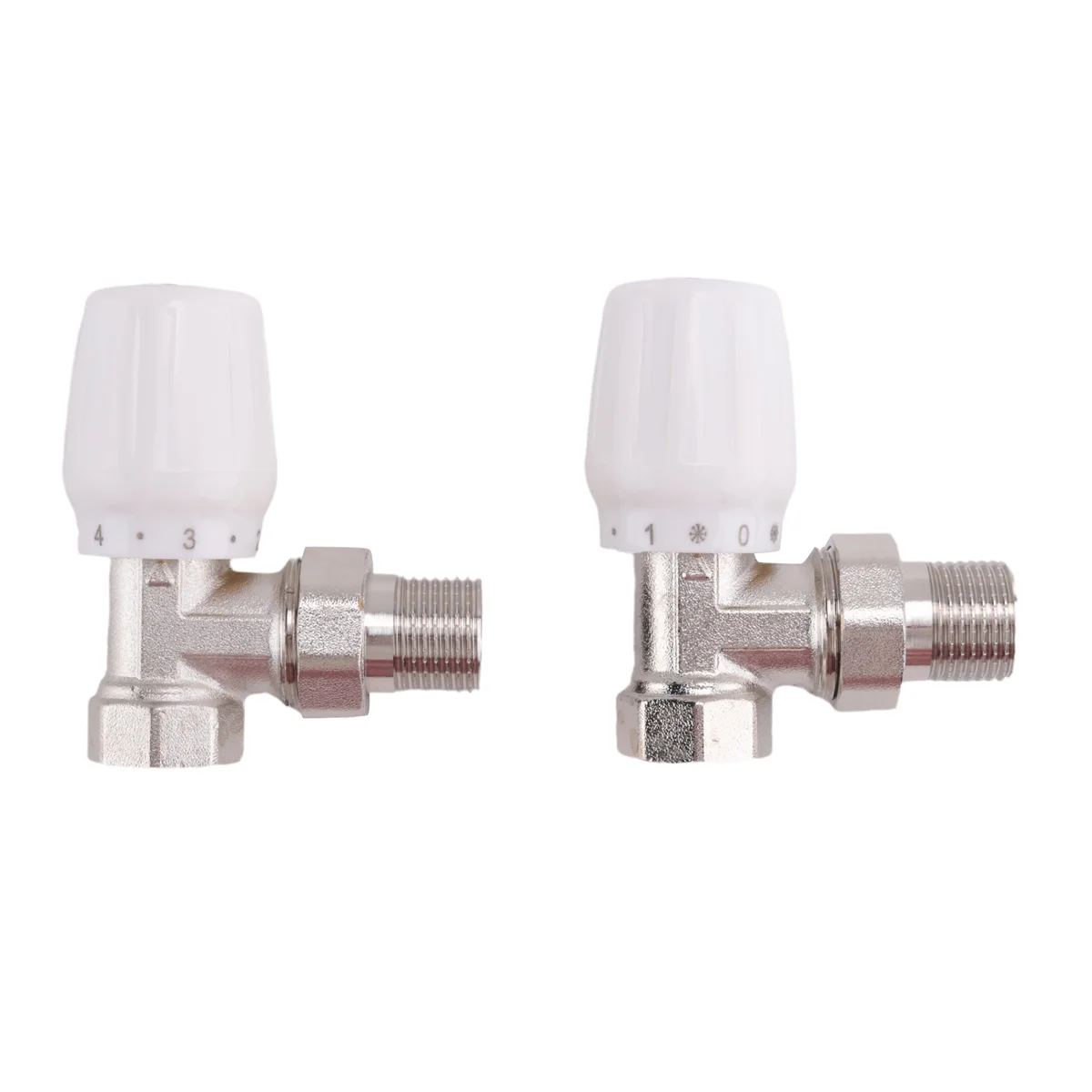 Thermostatic Radiator Valve 2Pcs 15mm x 1/2Inch Thermostatic Angle TRV Thermostatic Radiator Valve for Home Office