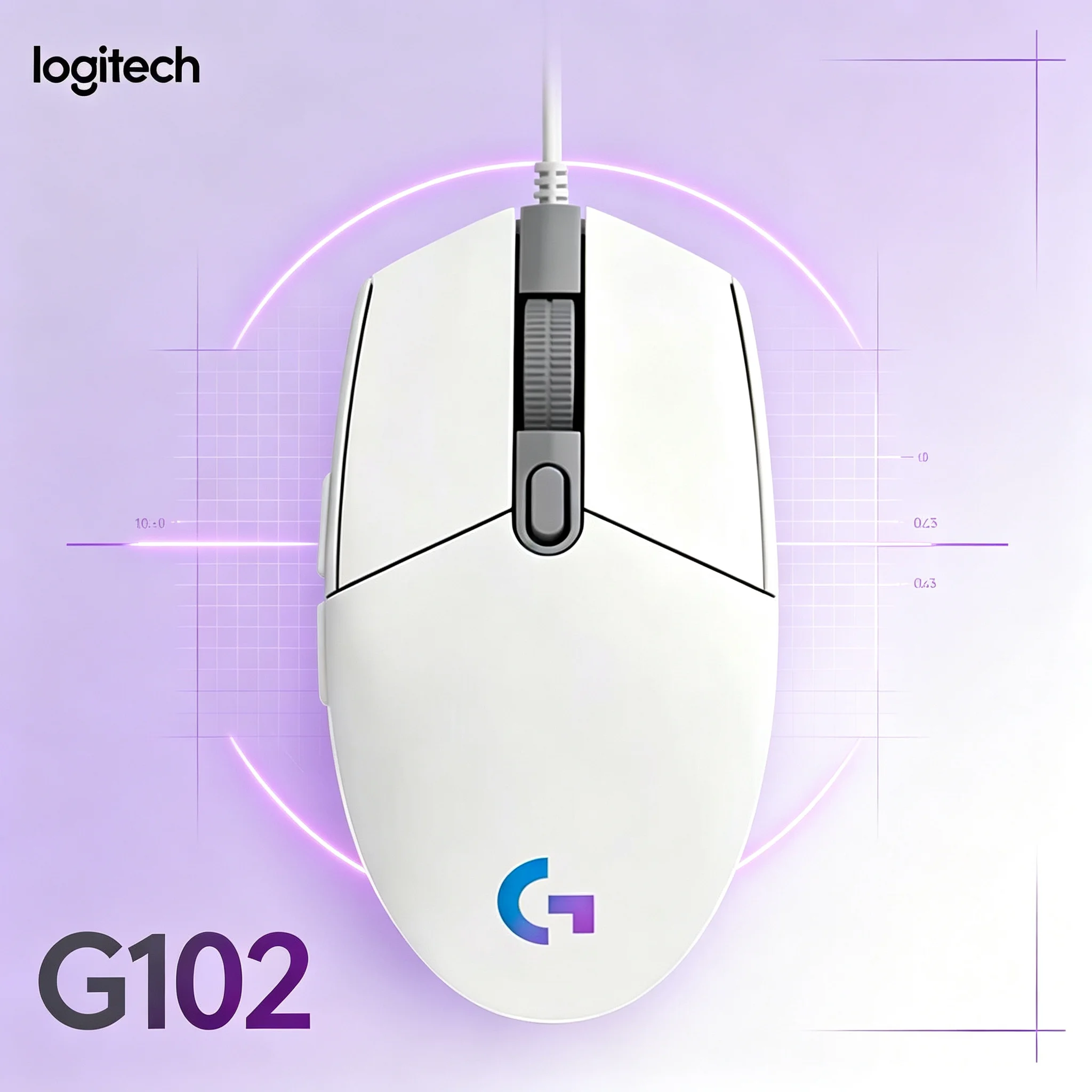 Logitech G102 Wired Gaming Mouse Gen 2, Smooth 8000 DPI Performance, Customizable RGB Lighting, Reliable Mechanical Buttons For
