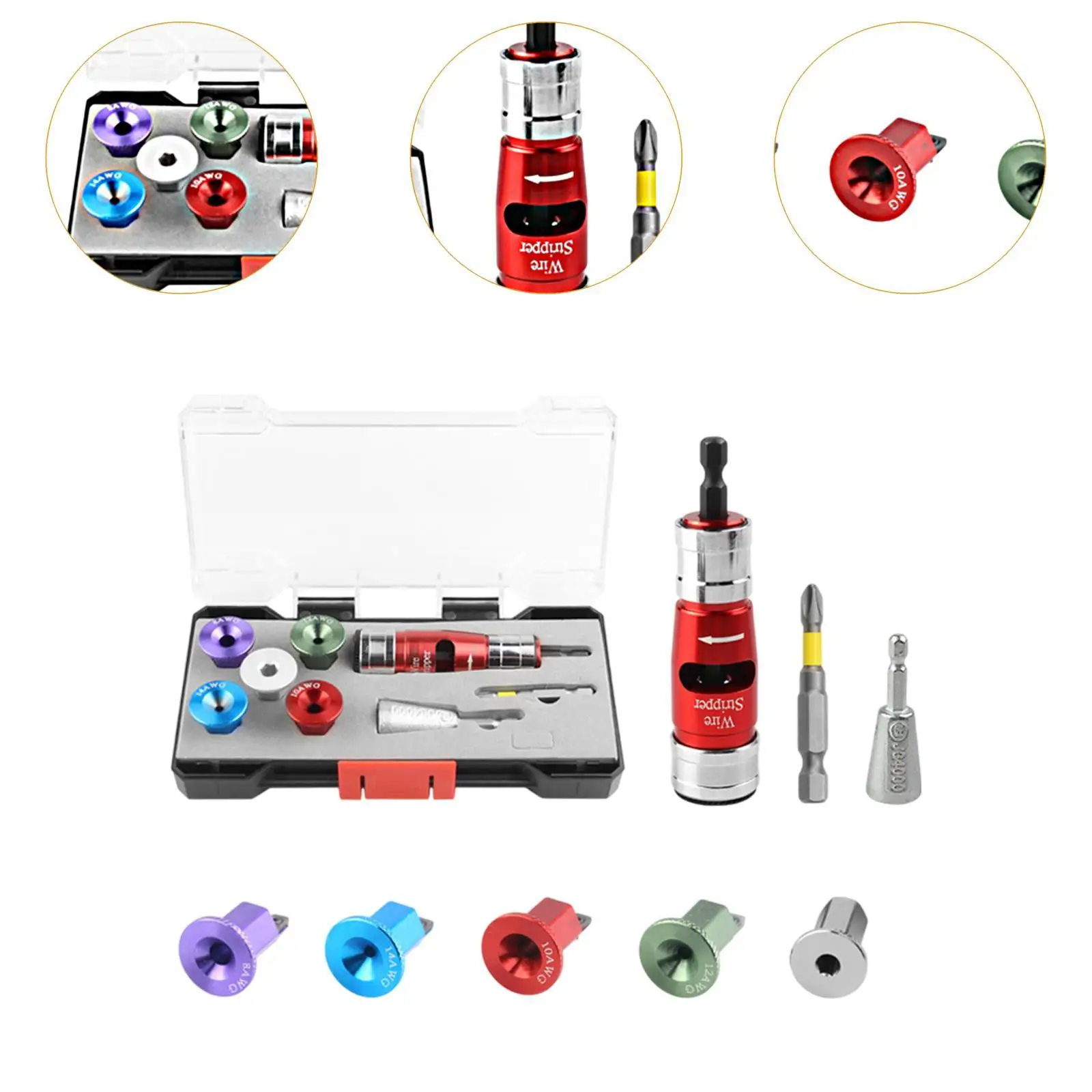 Aluminum Alloy Wire Stripper Machine Adjustable Stripping Pliers Electric Wire Sheath Peeler Set for Cable Installation Projects