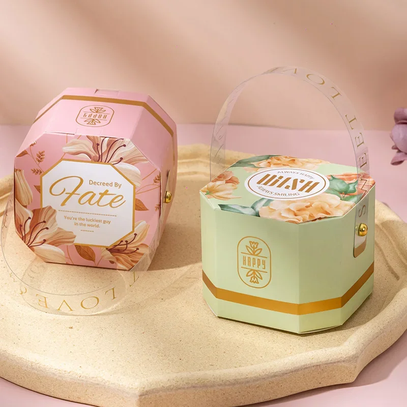 

European-style Creative Square Wedding Favors Candy Box Packaging Paper Chocolate Boxes Gift Bags For Baby Shower Party Supplies