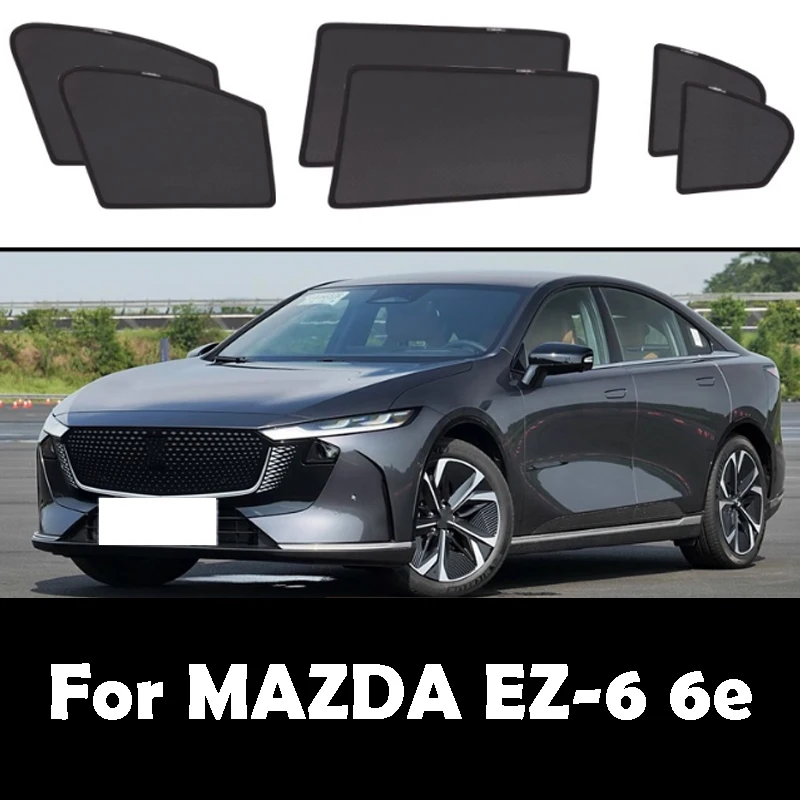 

For MAZDA EZ-6 6e 2024 2025 Car Sunshade Car Window Side Window Sun Protection Heat Insulation Magnetic Sunshade