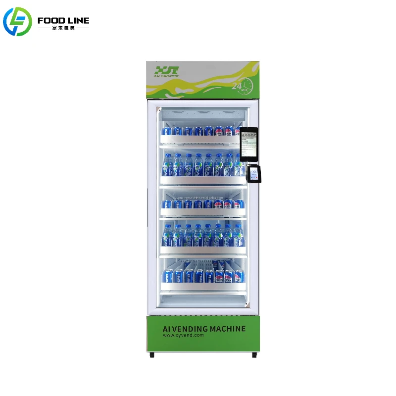 Customized AI Visual Vending Fridge Smart Camera Automatic Cold Drink Snack Refrigerated Vending Machine