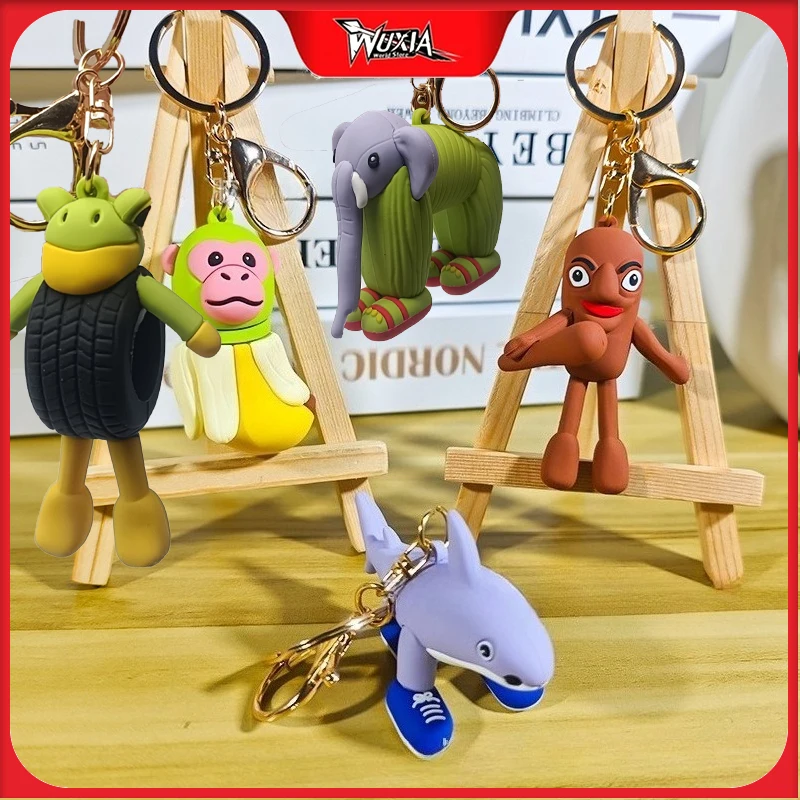 

In Stock Italian Brainrot Figure Toy Tung Tung Tung Sahur Tralalero Tralala Bag Keychain Pendant Decor Doll for Kids Gifts Toys