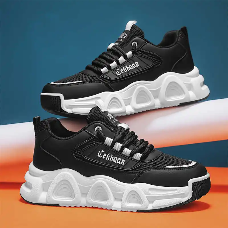 

Мужские черные кроссовки Flatform Key Height, размер 46, дешевые спортивные кроссовки для тренировок, новая коллекция, импортные