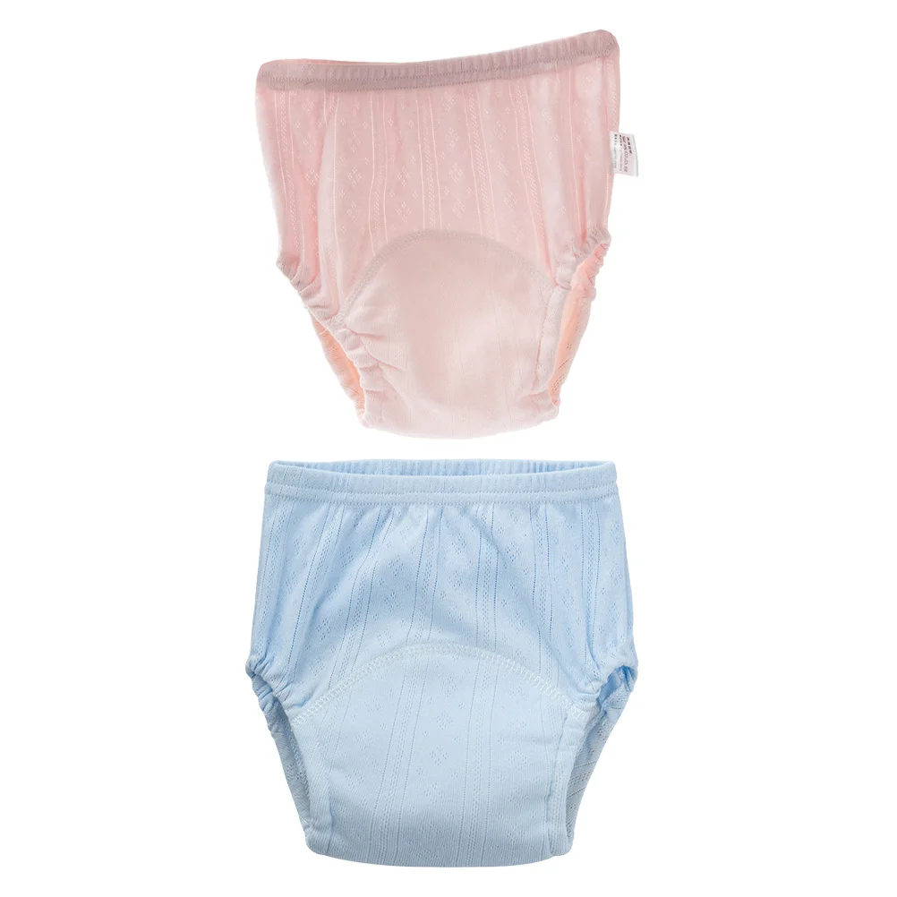 قطعتان من سراويل حفاضات الأطفال القطنية القابلة للغسل، قابلة لإعادة الاستخدام، حفاضات من القماش قابلة للتنفس، سراويل تدريب مريحة وناعمة مختلطة #5