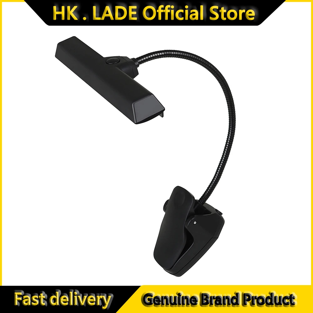 Clip-on LED Light for Music Sheet Stand Portable Flexible Gooseneck Eye Protection Reading Book Light Bed USB Desktop Lamp Light