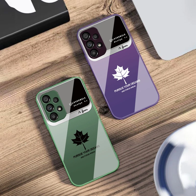 

Pursue Your Deeams blue For Samsung S25 S25 Edge S25Ultra S8 9 S10 20 U ltra S21 Pro S22 Plus S23 FE S24 Ultra Glass Phone Case