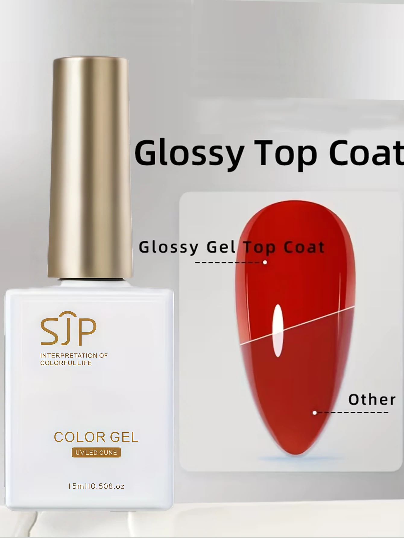 15ml Nail Art Gel funzionale Gel per unghie UV Base Top Coat, Gel da costruzione per estensione, Top Coat opaco, Gel anti-derramenta, Nail Art Pra