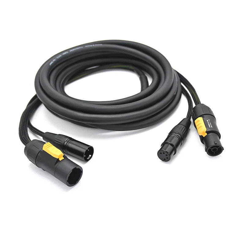 

DMX 512 Truecon Combi Cable 1m 1.5m 2m 3m 5m 10m 3 Pin 5 Pin Powercon True1 XLR Signal Power Combo Link Wire for Stage Lighting