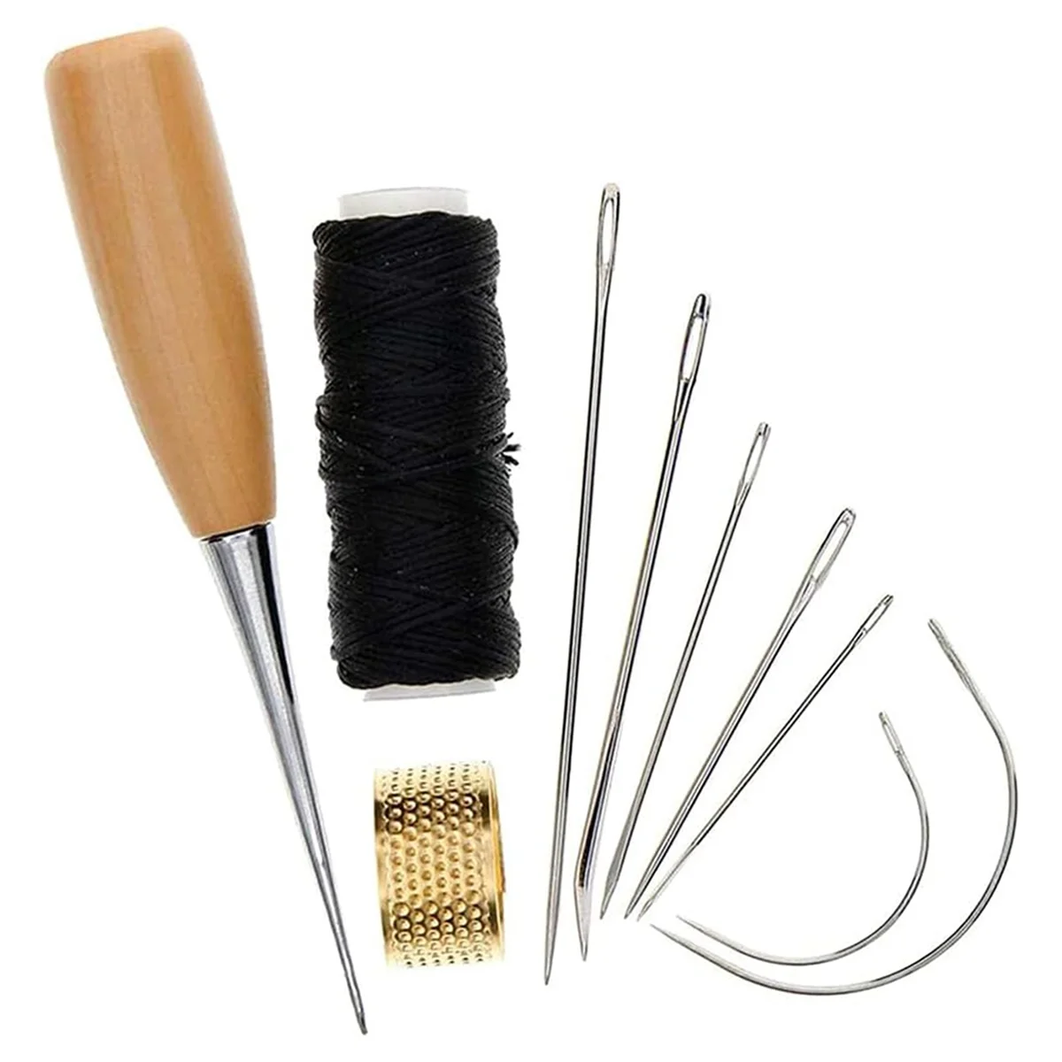 1Set Sewing Needle Awl Leather Craft Sewing Accessories Stitching Awl Sewing Leathercraft Shoe Repair Tools Craft Sewing
