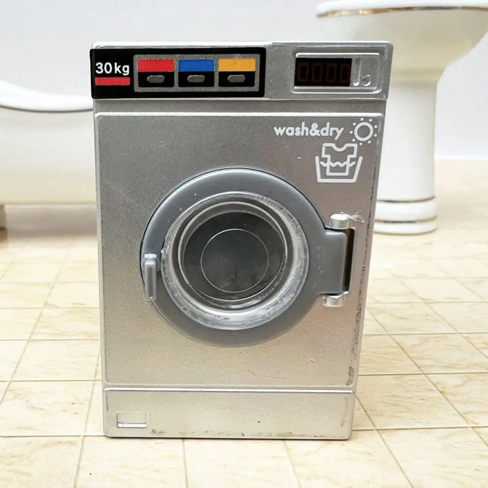 1:12 Dollhouse Miniature Mini Washing Machine Model Home Decor Simulation Furniture Accessories Toys