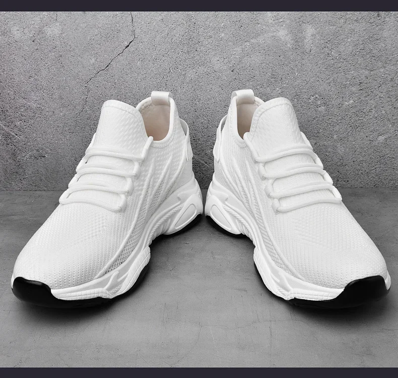 Sommer Männer Aufzug Schuhe Atmungsaktive Mesh Höhe Erhöhen Turnschuhe Männer Schuhe Innen Länge 7 cm Outdoor Freizeit Weiß Größere Schuhe – Detail 12