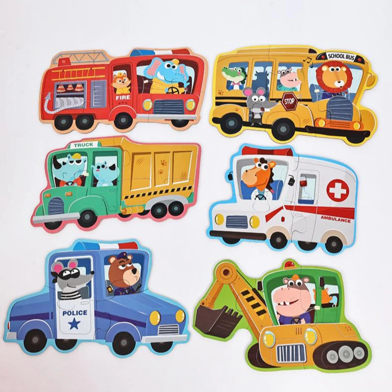 1Pc Six-In-One Large Puzzle Gift Box Early Education Toy  Interactive Learning Game Parent Child Activity Holiday Gift