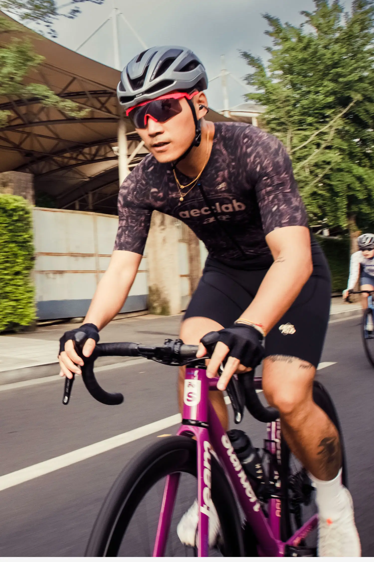 AEC Radtrikot Sommer Kurzarm Fahrradoberteil 2026 Neu Rennrad MTB Kleidung Hochelastisch YKK Reißverschluss hinten 3 Taschen – Detail 33