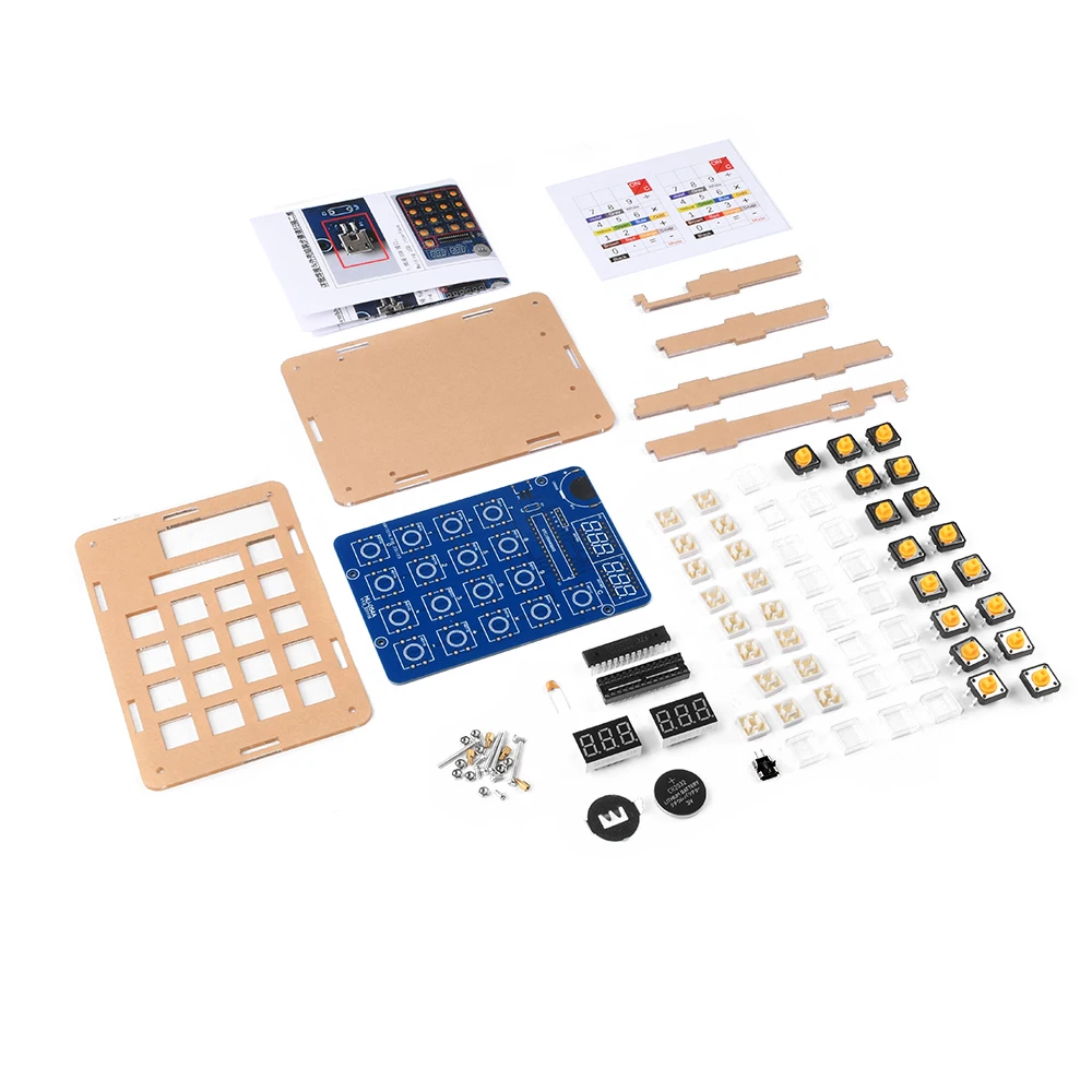 Calculadora de pantalla de tubo Digital, Kit de producción electrónica, bricolaje, 51 microcontroladores, experimento de entrenamiento, piezas de