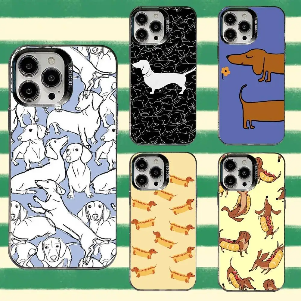 

Dachshund Dog Love tm Phone Case For iPhone 16,15,14,13,12,11,8,7,Pro,Max,Plus,Mini,XS,SE Anti Fall Black Matte Hard