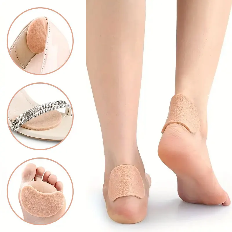 2-56PCS Brown Anti-Slip Metatarsal Pads,Forefoot Comfort Shoe Pads, Forefoot Cushion Inserts for High Heels and Sandals