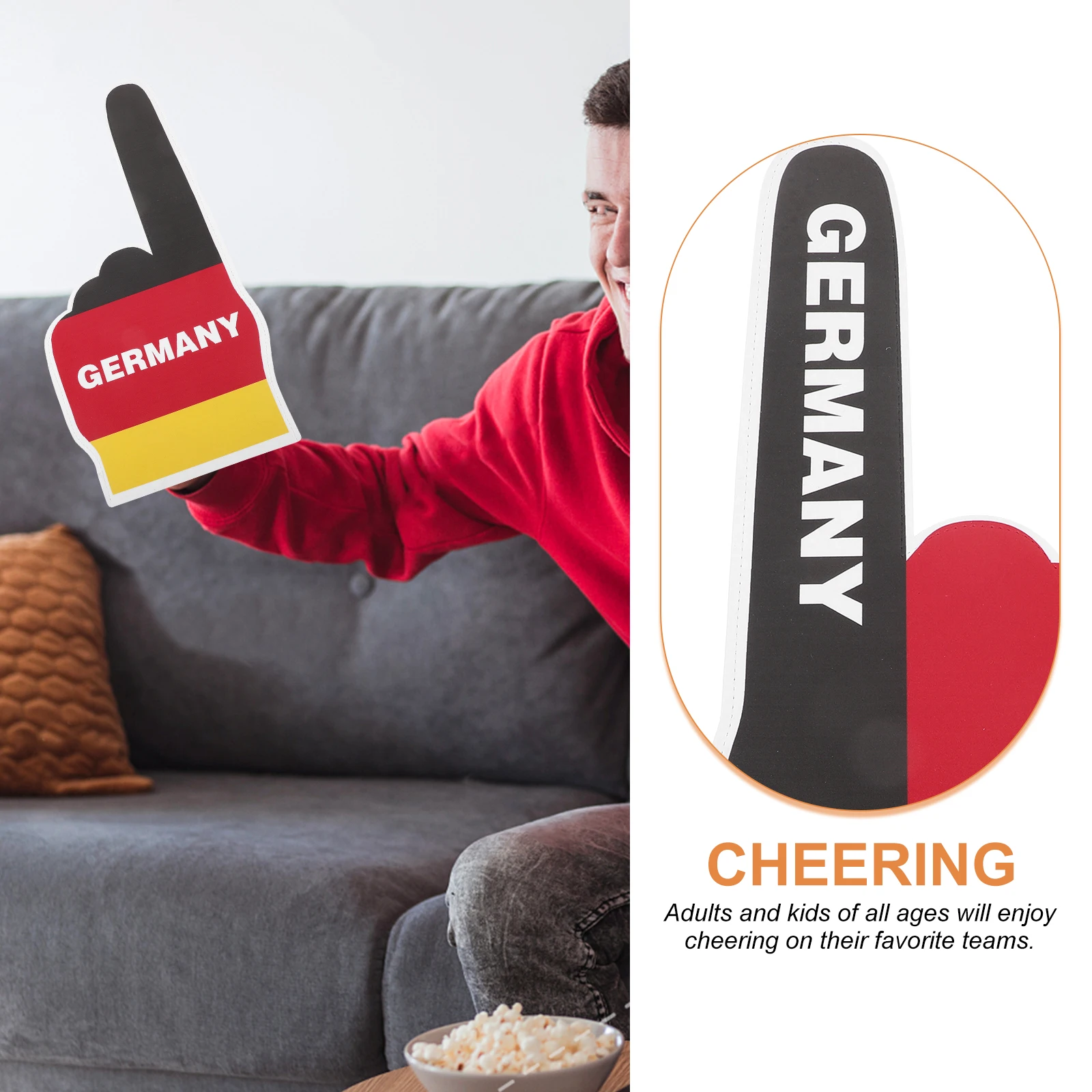 

Cheering Foam Gloves Football Fighting Supply Finger Cheerleading Accessories Prop Props SUV Sport Toy Comfortable Decor