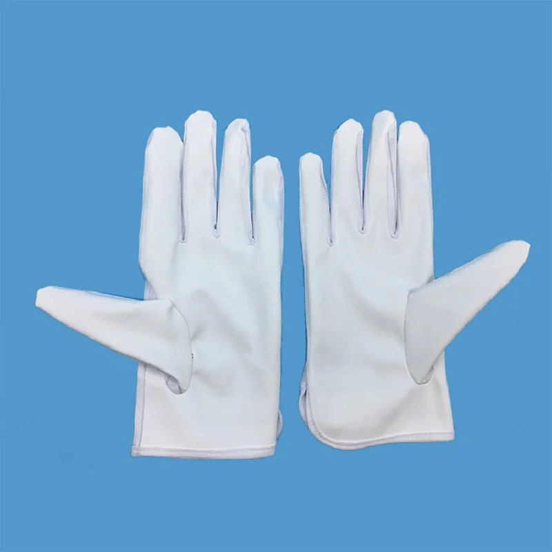 Gants de travail Anti-poussière, bande de cuir conducteur blanc, antidérapant, antistatique, réparation, travail de soudage