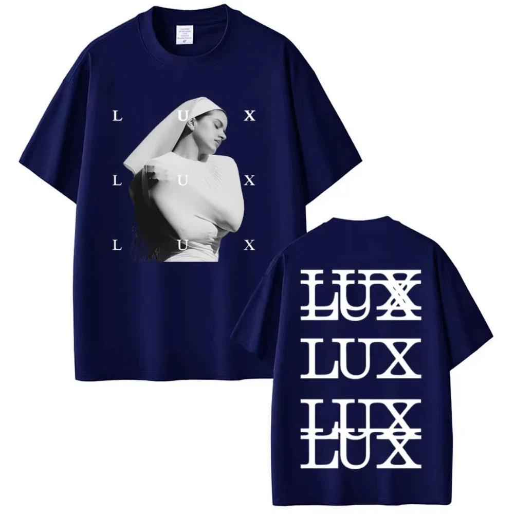 Singer Lux Rosalia Fashion Printed T-shirts Men Women Harajuku Clothing T-shirts Short-sleeved Casual Cotton T-shirts Streetwear