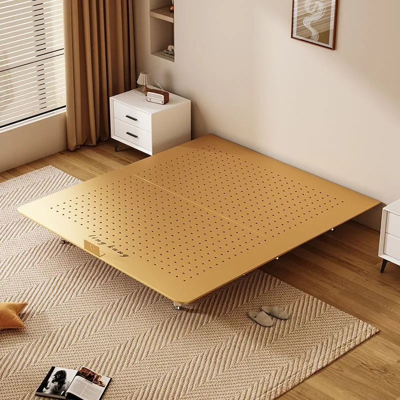 Carbon steel bed frame small apartment bedroom suspended bed without backrest modern simplicity