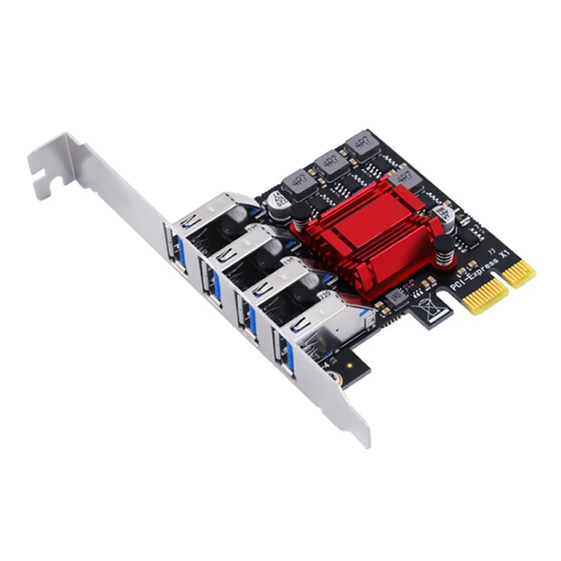 AM-PCIE Expansion Card 4-Port USB3.2 Expansion Card USB3.2 Gen1 Type-C Expansion Card