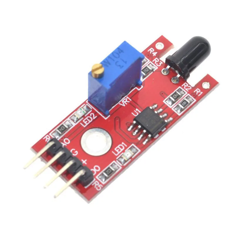 5~500Pcs KY-026 Flame Sensor Module 4-Pin Flame Light Detection Infrared Receiving Fire Source Detection Module Red Board