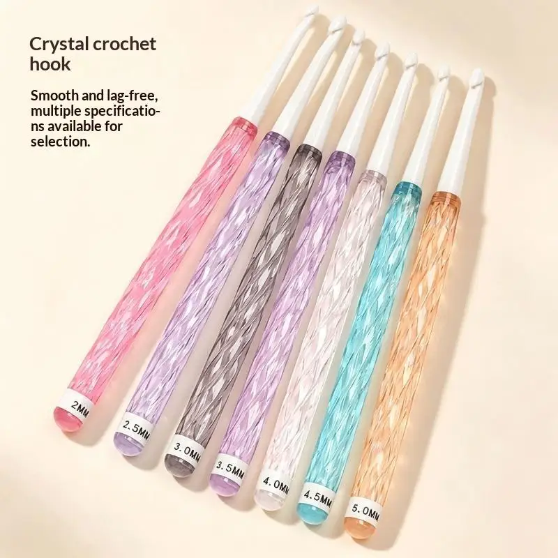 1/8Pcs/set Color Crochet Hook Kit Ergonomic Crochet Hook For Beginner Knitting Sweater DIY Knitting Tool