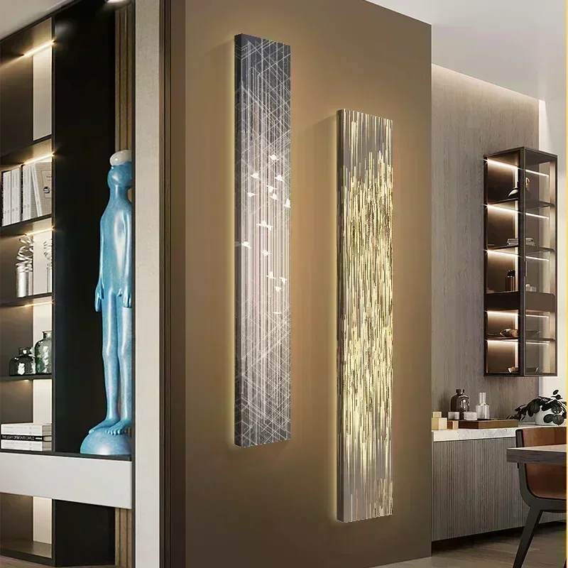 Liga de alumínio LED Luminous Wall Lamp, Night Light, Decoração moderna, Pintura de luxo, Sala, Corredor, Home Decor