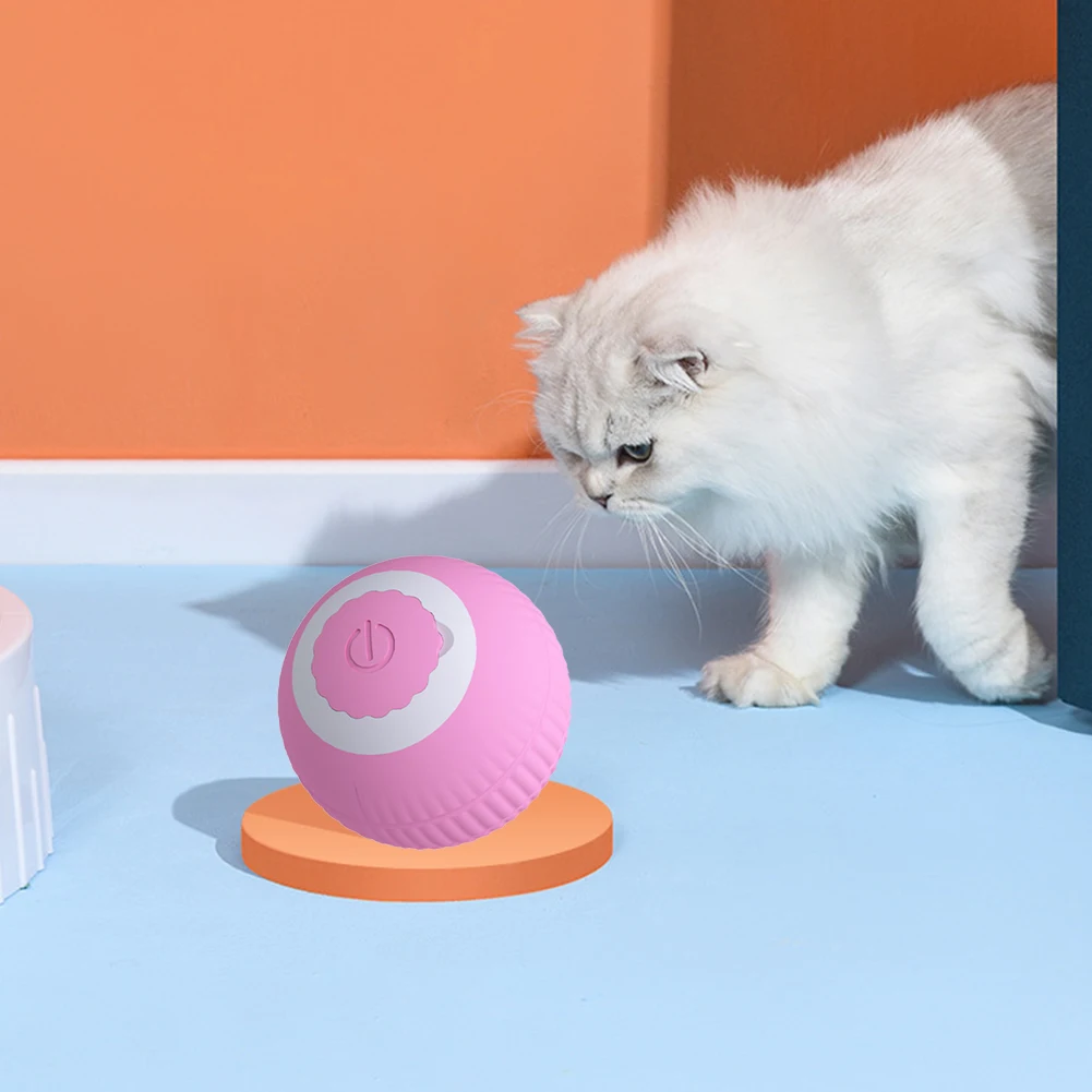 Elektrische Katzen ball Spielzeug USB wiederauf ladbare intelligente interaktive Katzen spielzeug intelligente rollende Spielzeug ball für Kätzchen Hund spielen