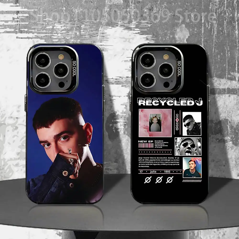 

Recycled J Phone Case For iPhone 16,15,14,13,12,11,Pro,XS,Max,Plus,Mini,SE4,E Black Matte Shockproof Cover