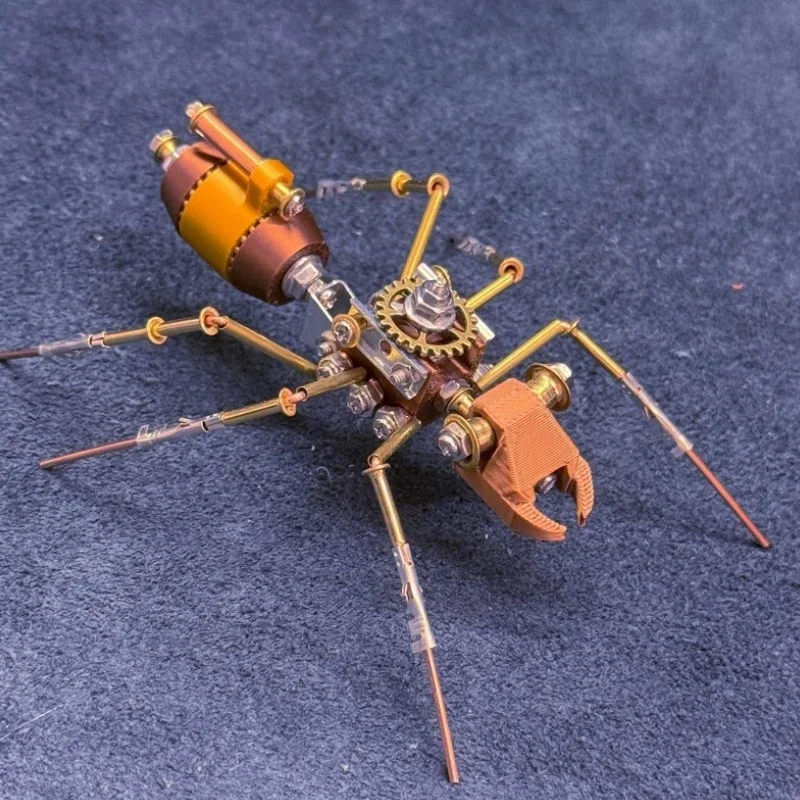 Steampunk formica meccanica assemblaggio fai da te mascella di ferro formica modello in metallo kit assemblare ornamento puzzle 3D giocattolo fatto a mano regalo di compleanno per bambini