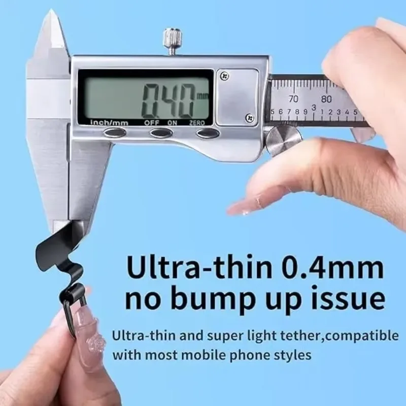 Mini Stainless Steel Phone Tether Tab CellPhone Lanyard Metal Clip Universal Strap DIY Patch Lanyards Strap Replacement Patches