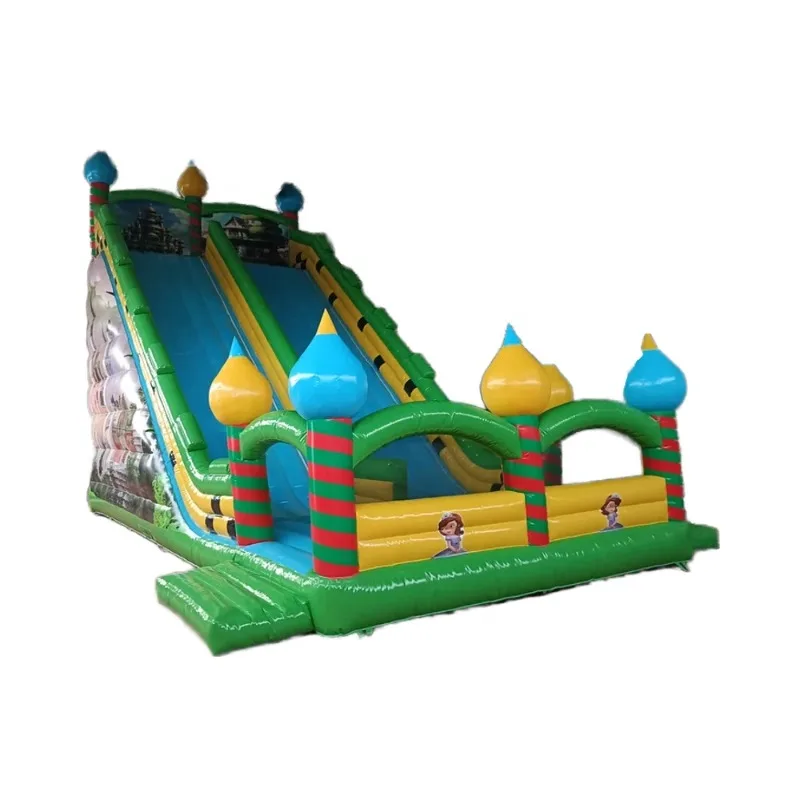 New Style 12m*6m*11m 0.55mm Pvc Super Bouncy Castle with Slider Inflatable Jumping Slide Game Inflatable Dry Slider for Kids