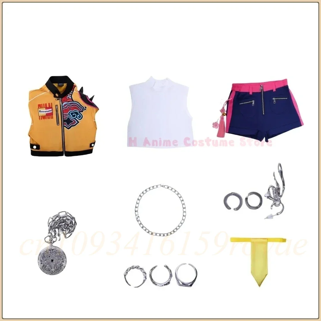 EN STOCK Costume de Cosplay Rumi Zoey Mira Kpop chasseurs de démons Cosplay【XS-3XL】 Costume de perruque