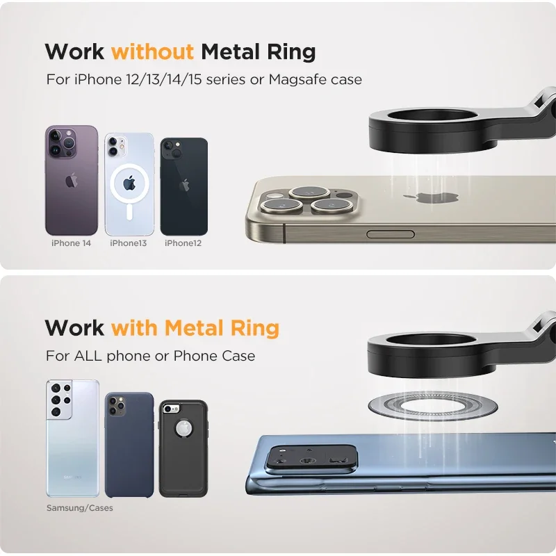 Supporto da viaggio per telefono 16/15/14/13 Supporto flessibile a mani libere Essentials iPhone Desk/12 Aerei Magnete con rotazione magnetica