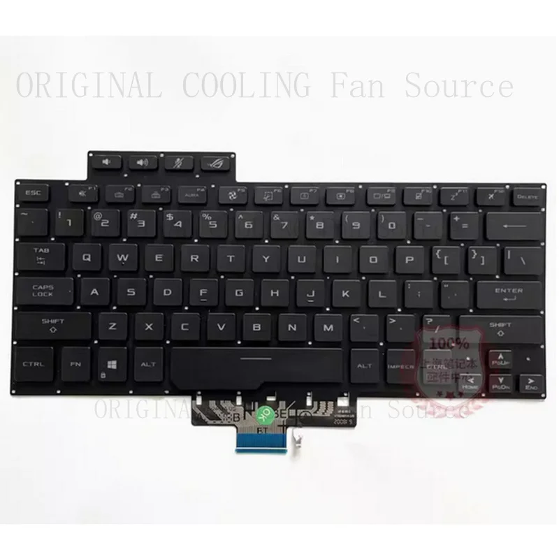 R+  FOR ASUS ROG Zephyrus G14 GA401 GA401U GA401M Laptop US Keyboard Black/Silver