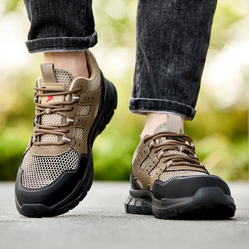 

Защитная рабочая обувь с изоляционным пластиковым носком, модные легкие удобные рабочие кроссовки, неразрушимая обувь с защитой от проколов