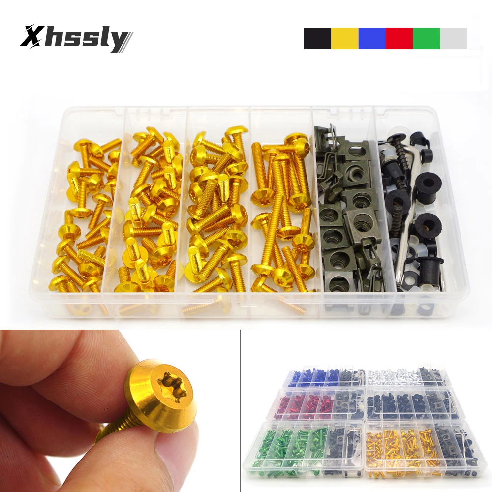 Motorcycle Rubber Grommets Kit Fairing Bolt Screw Nuts Assortment Set For BMW 310 Gs Gs 650 R Nine T R1200Gs 2004-2012 F 800 Gs